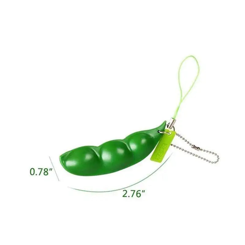 Edamame Pea Pod Sensory Fidget Keychains