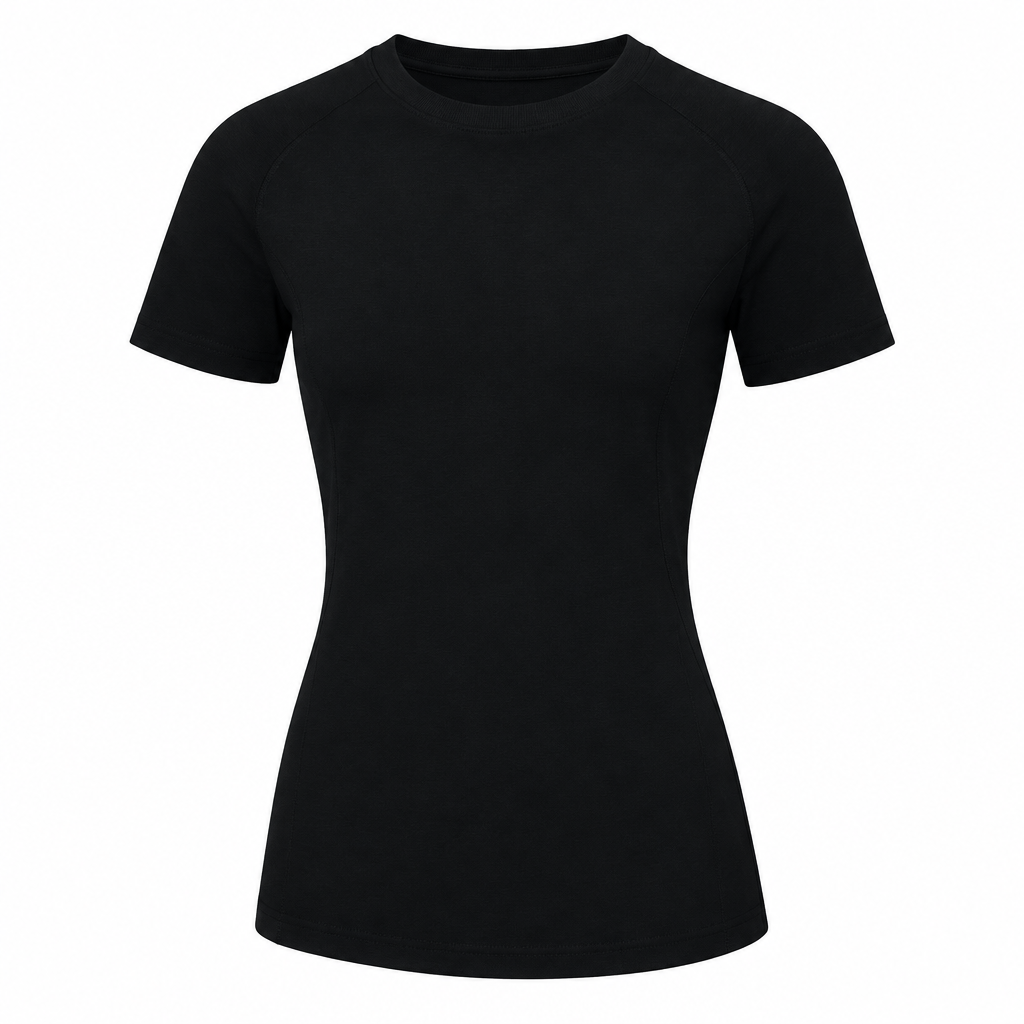 Black shirt isolated on white background