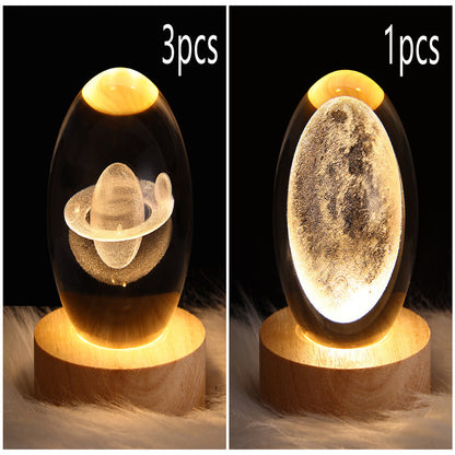 Create Calm Environments with LED Night Light Galaxy Crystal Ball