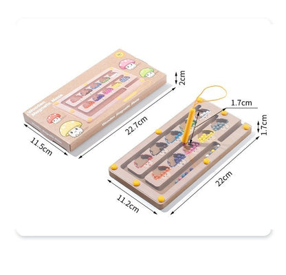 Boost Focus and Coordination with Sensory Wooden Magnetic Maze Bead Toy