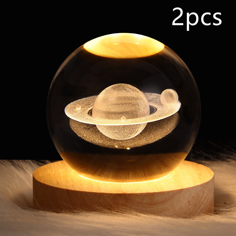 Create Calm Environments with LED Night Light Galaxy Crystal Ball