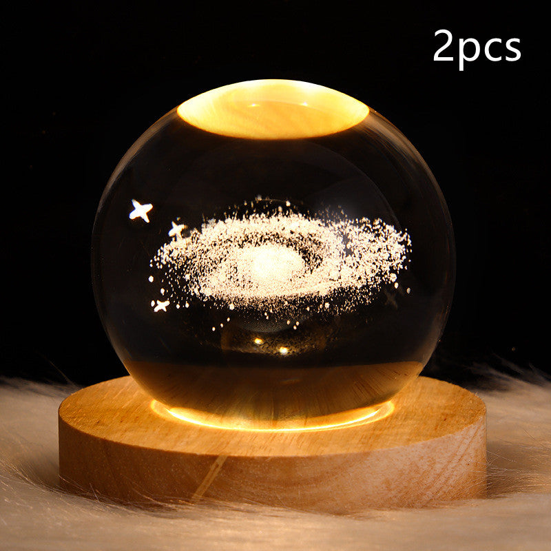 Create Calm Environments with LED Night Light Galaxy Crystal Ball