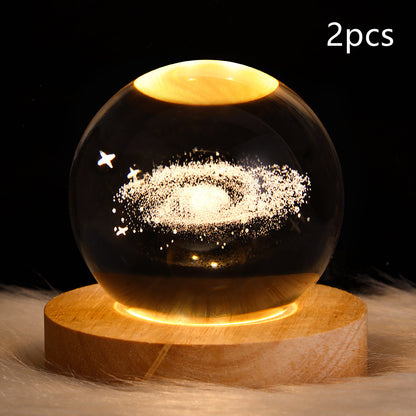Create Calm Environments with LED Night Light Galaxy Crystal Ball