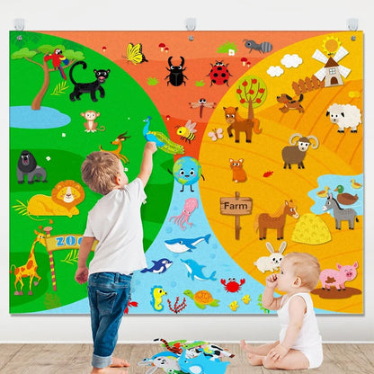 Zoo Animal Story Board Hands-On Sensory Storytelling