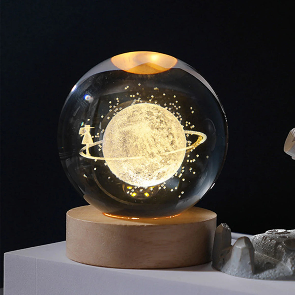 Galaxy Crystal Ball Night Light LED Glass Sphere