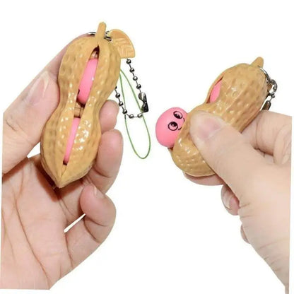 Edamame Pea Pod Sensory Fidget Keychains