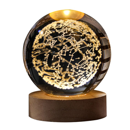 Galaxy Crystal Ball Night Light LED Glass Sphere