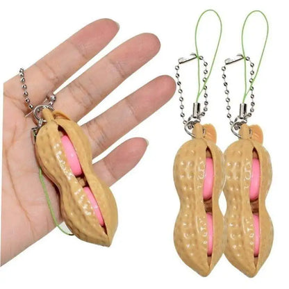 Edamame Pea Pod Sensory Fidget Keychains