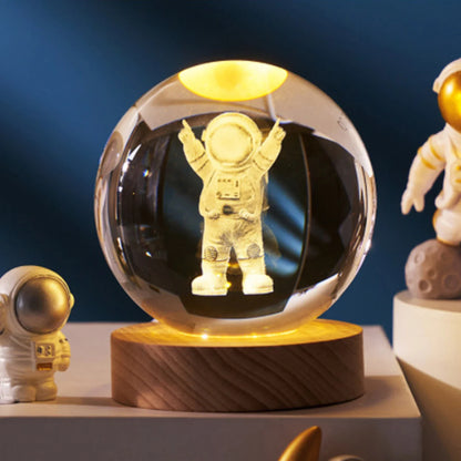 Galaxy Crystal Ball Night Light LED Glass Sphere