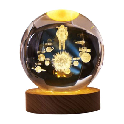 Galaxy Crystal Ball Night Light LED Glass Sphere