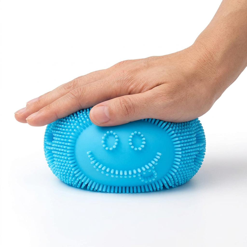 Blue ball palm-press