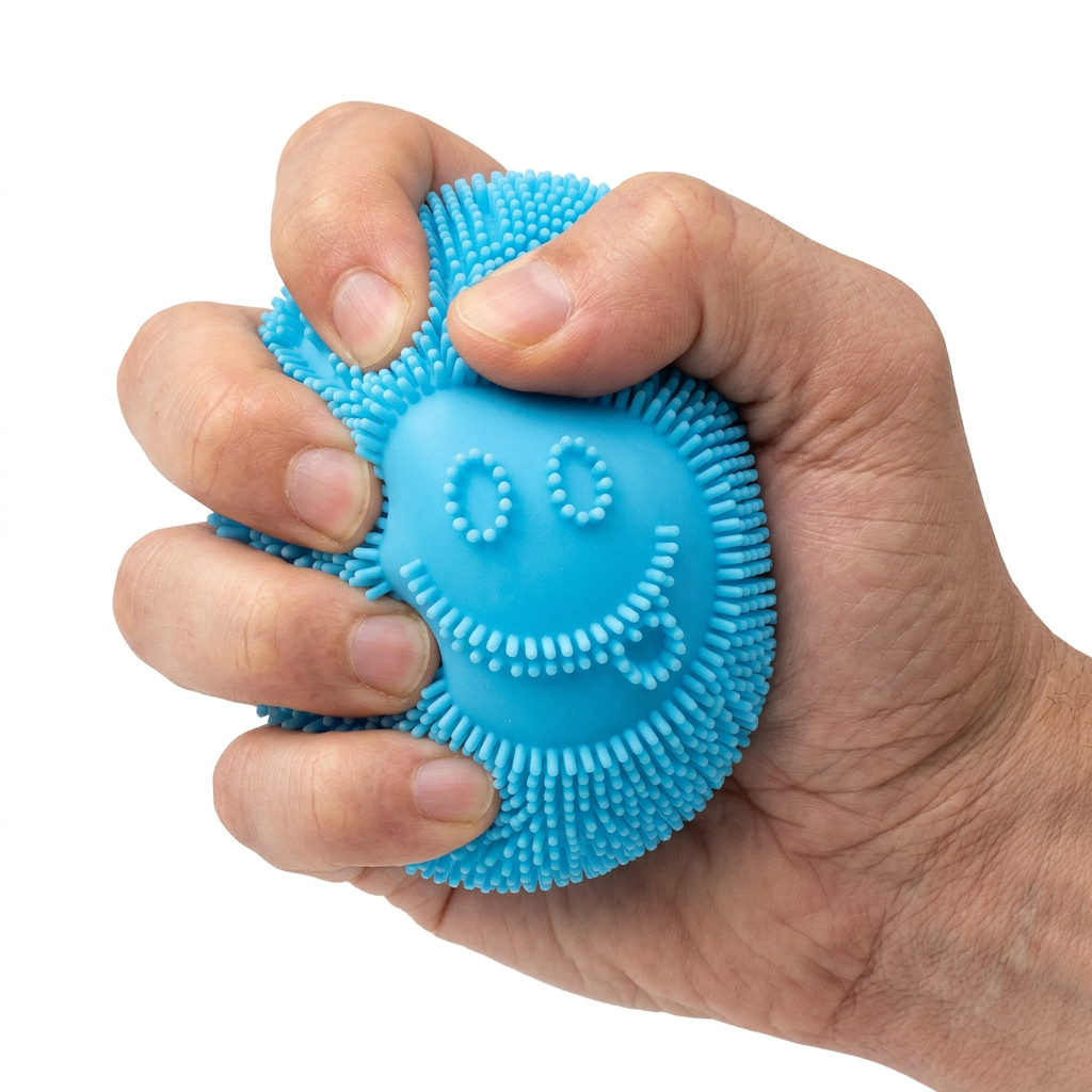 Blue ball squeeze