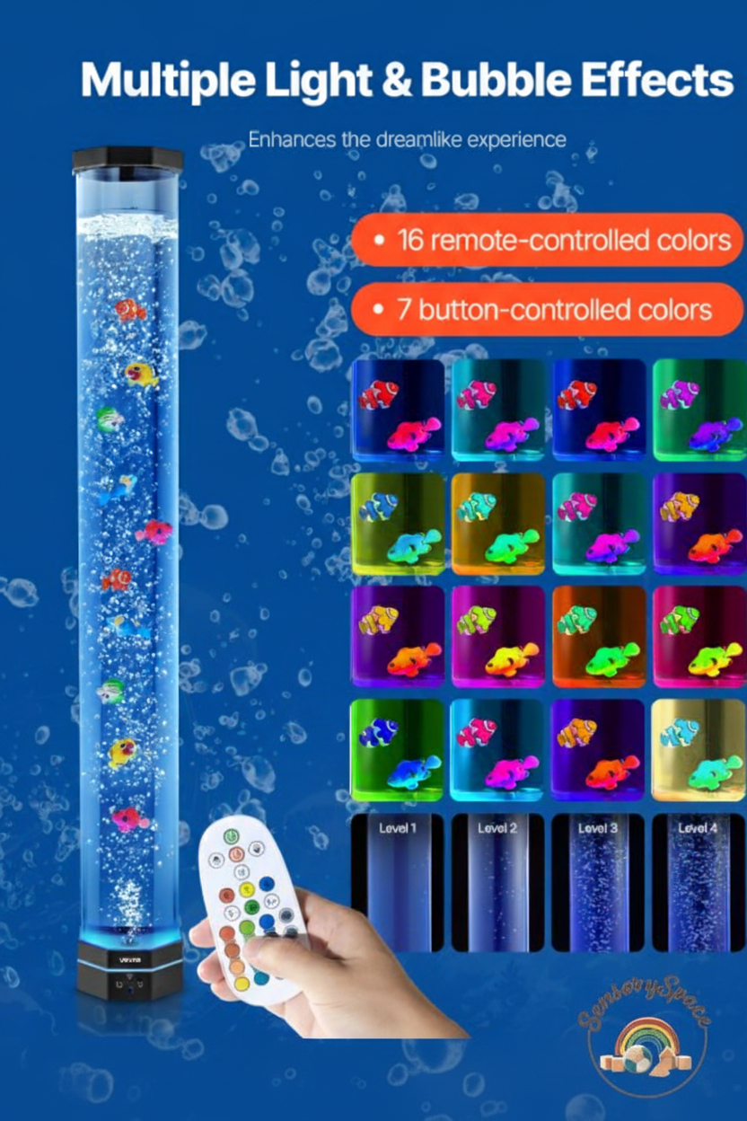 Bubble Tube with Tiny SensorySpace Logo Bottom Right