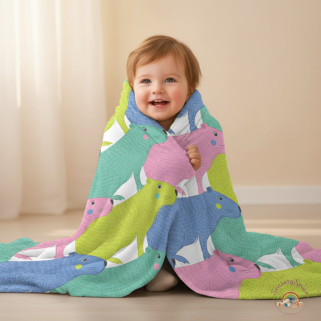 Colorful Capybara Sensory Blanket – Image 2