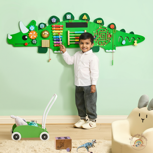 Dinosaur Busy Board - Image 6 with Indian Kids & Logo