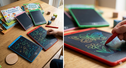 Keep Kids Busy & Screen-Free with the Reusable Color LCD Doodle Board