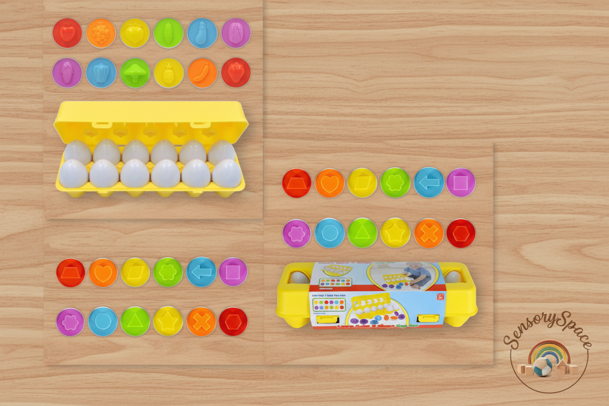 Egg matching toy - landscape format