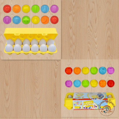 Egg matching toy - square format