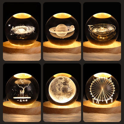 Create Calm Environments with LED Night Light Galaxy Crystal Ball