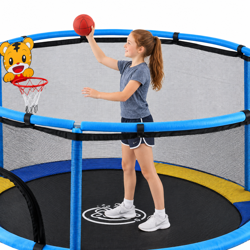 Irish girl playing basketball on white background