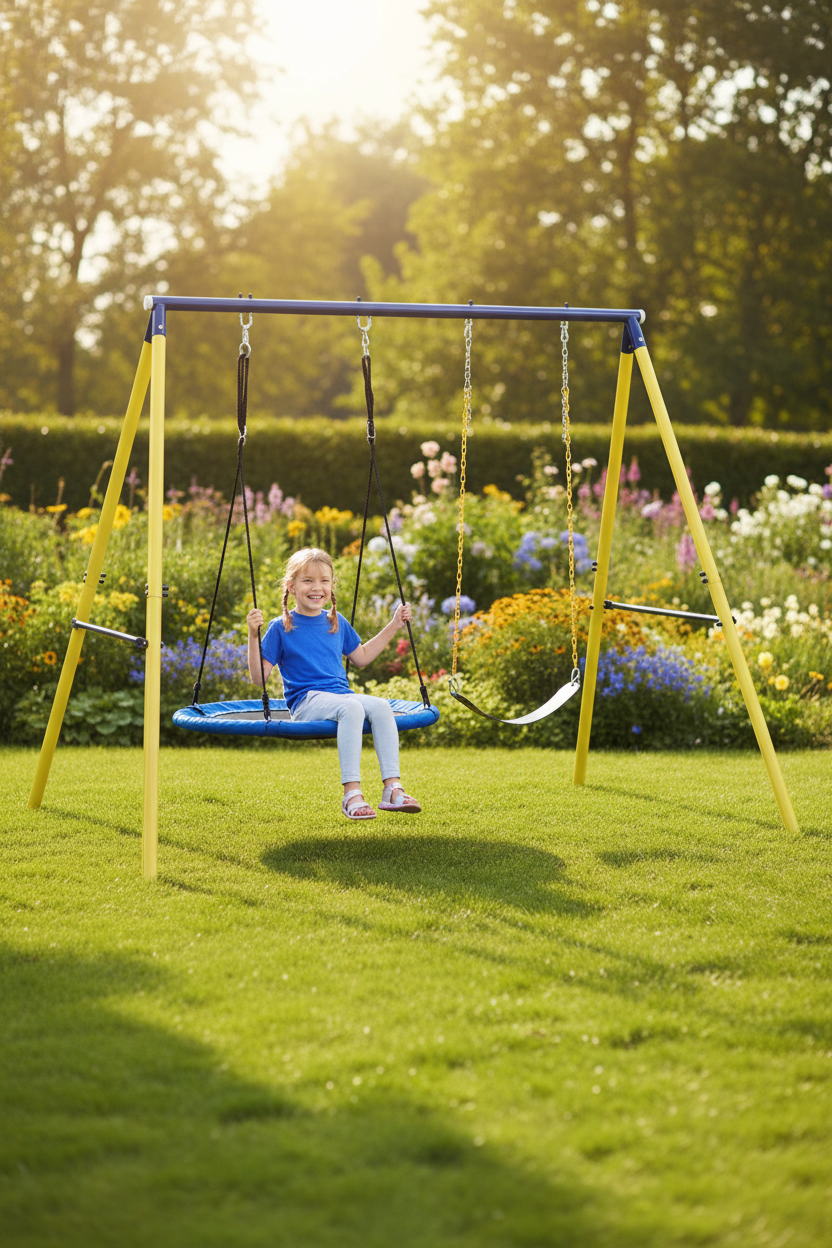 Lifestyle 1 — Saucer Swing Backyard