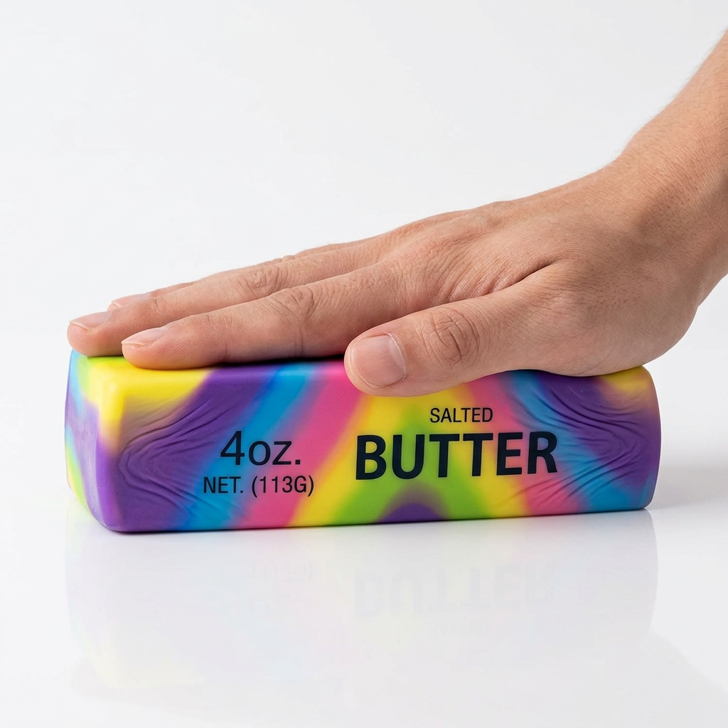 Rainbow butter press