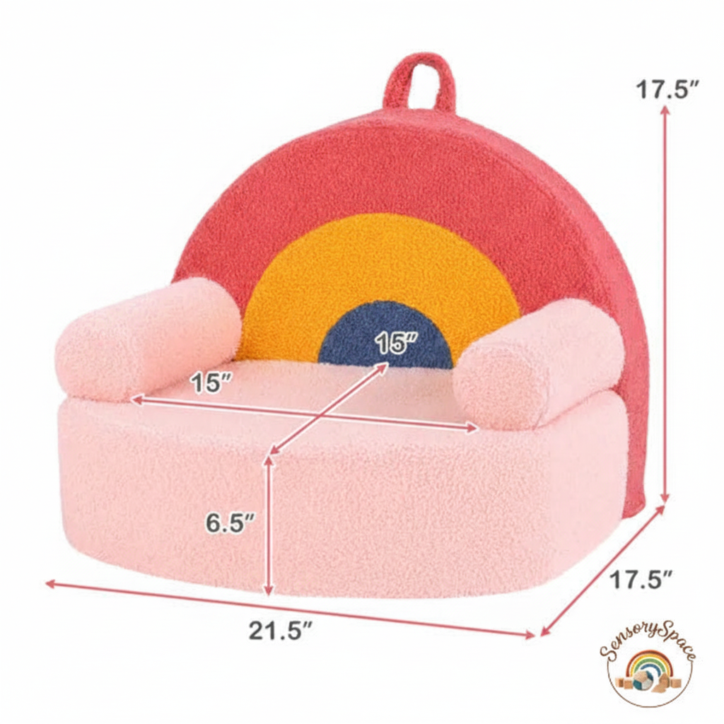 Red Kids Sofa - Image 3 with logo