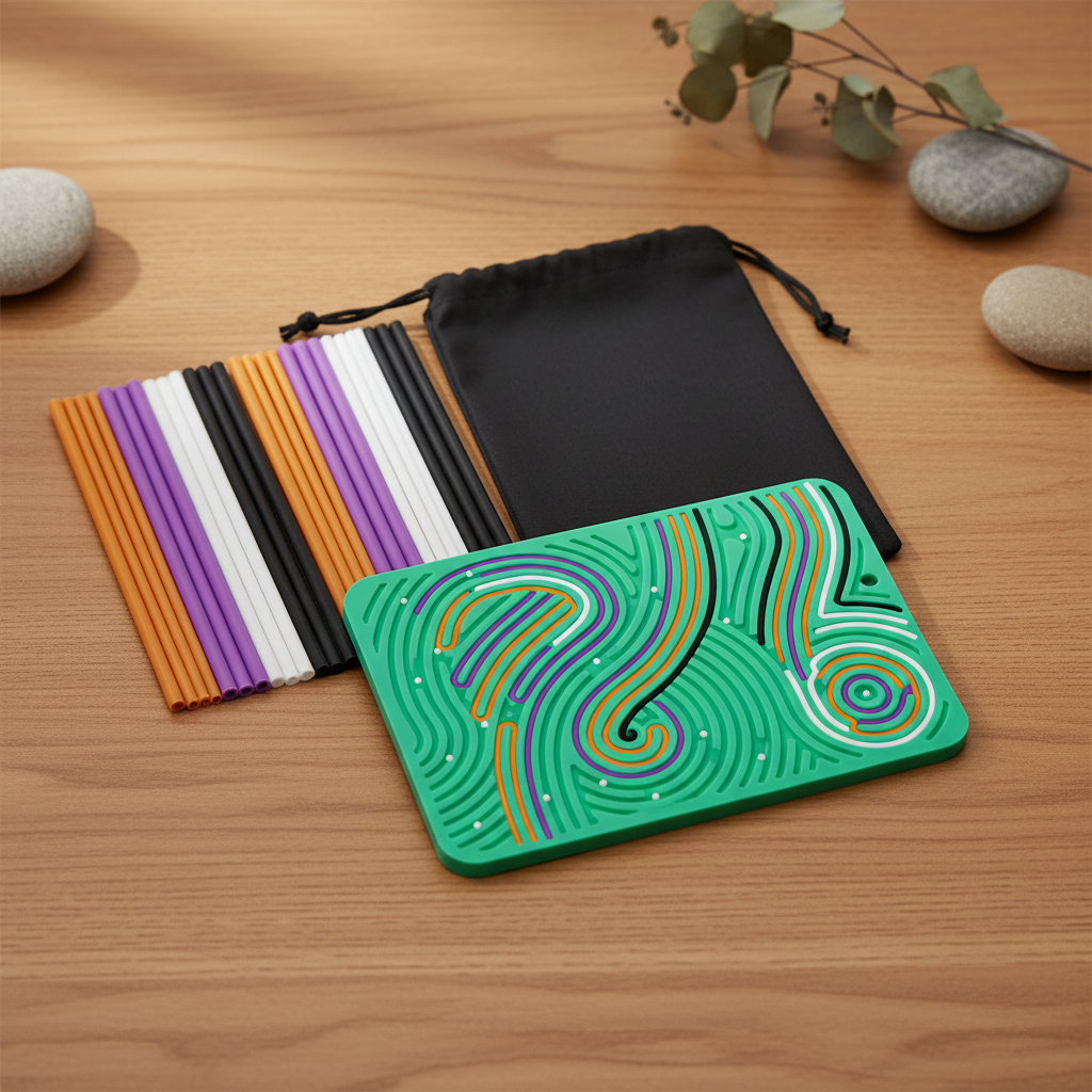 Sensory busy board green variant