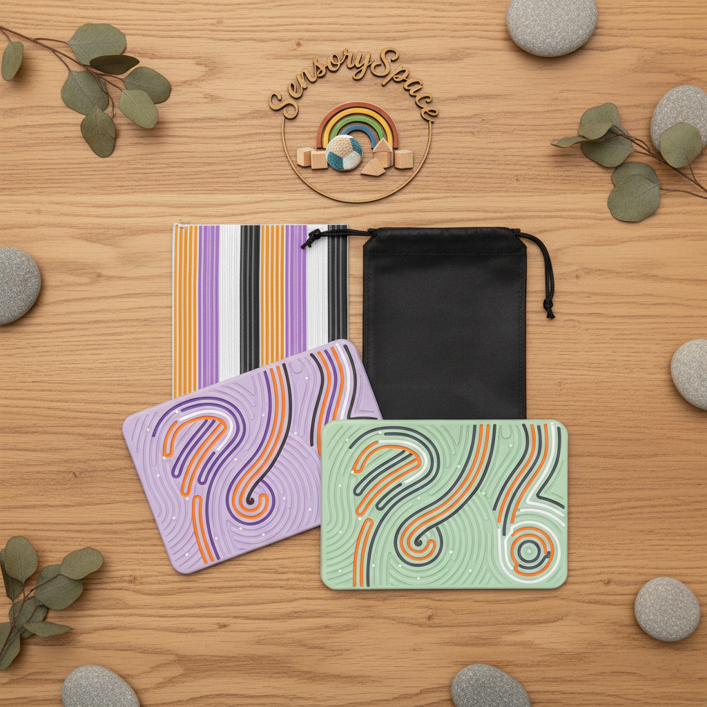 Sensory busy board overhead view