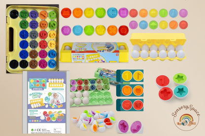 Sensory toys with watermark logo