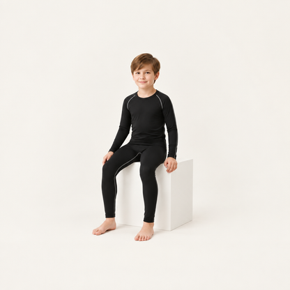 Square image with extra space around the person and product