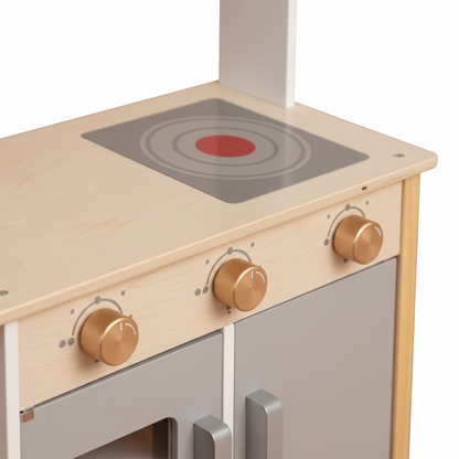 Stovetop & knobs close-up