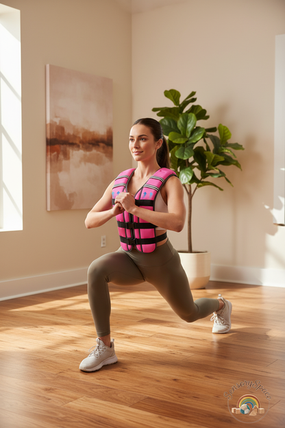 Woman Lunges at Home
